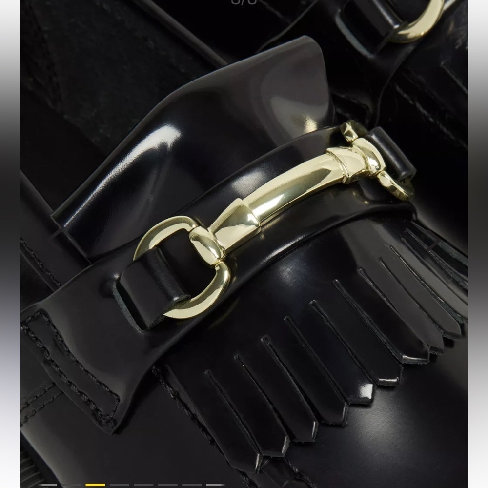 Dr Martens Adrian Snaffle Smooth Leather Kiltie Loafers - Picture 3 of 6